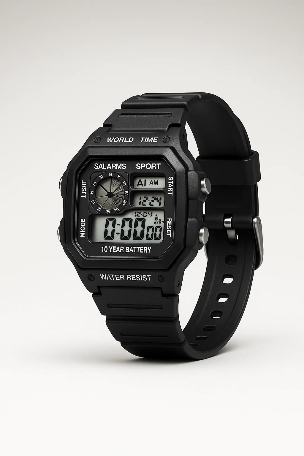 Casio AE-1200WH – Montre Digitale Homme “Casio Royale” au Style Rétro et Multifonction