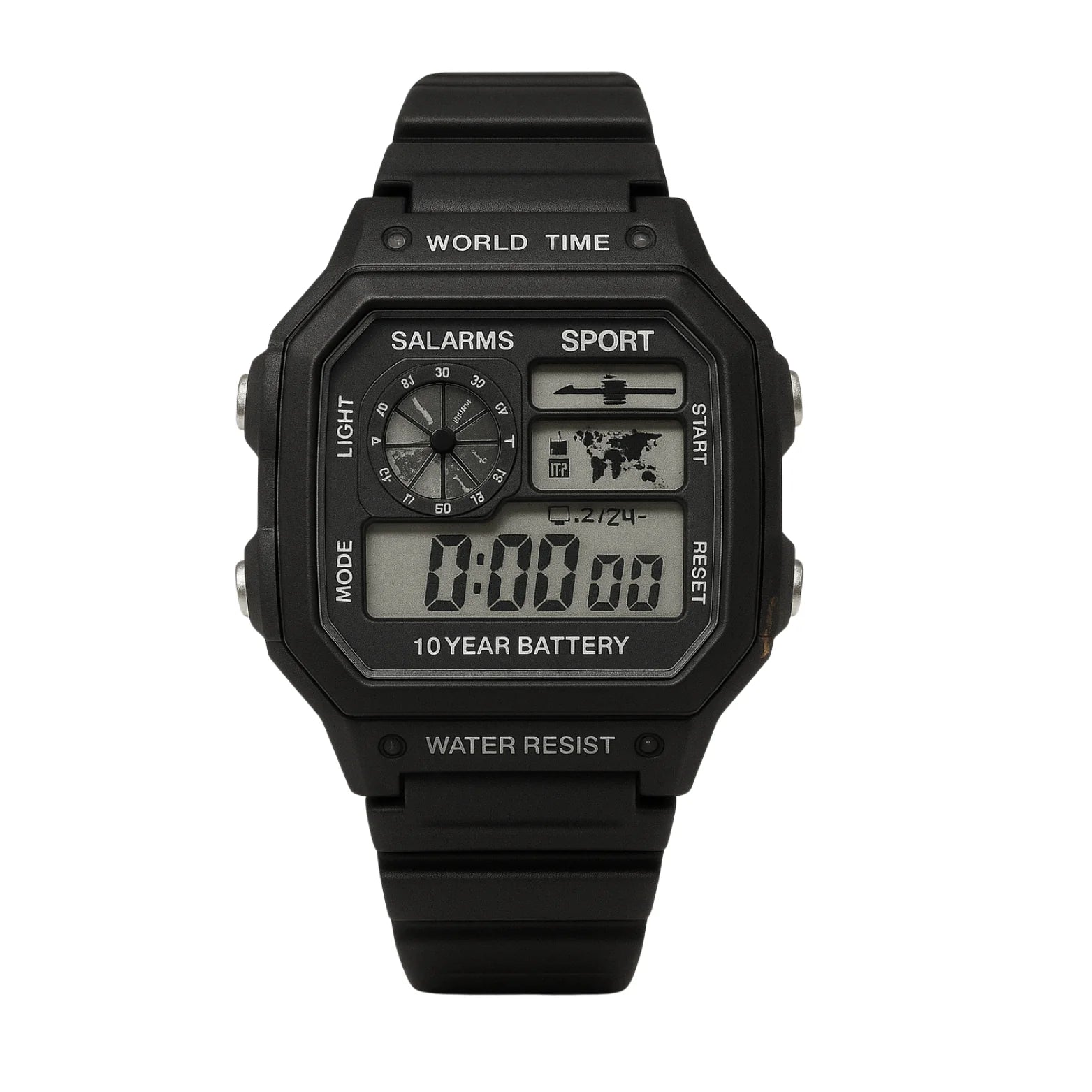 Casio AE-1200WH – Montre Digitale Homme “Casio Royale” au Style Rétro et Multifonction