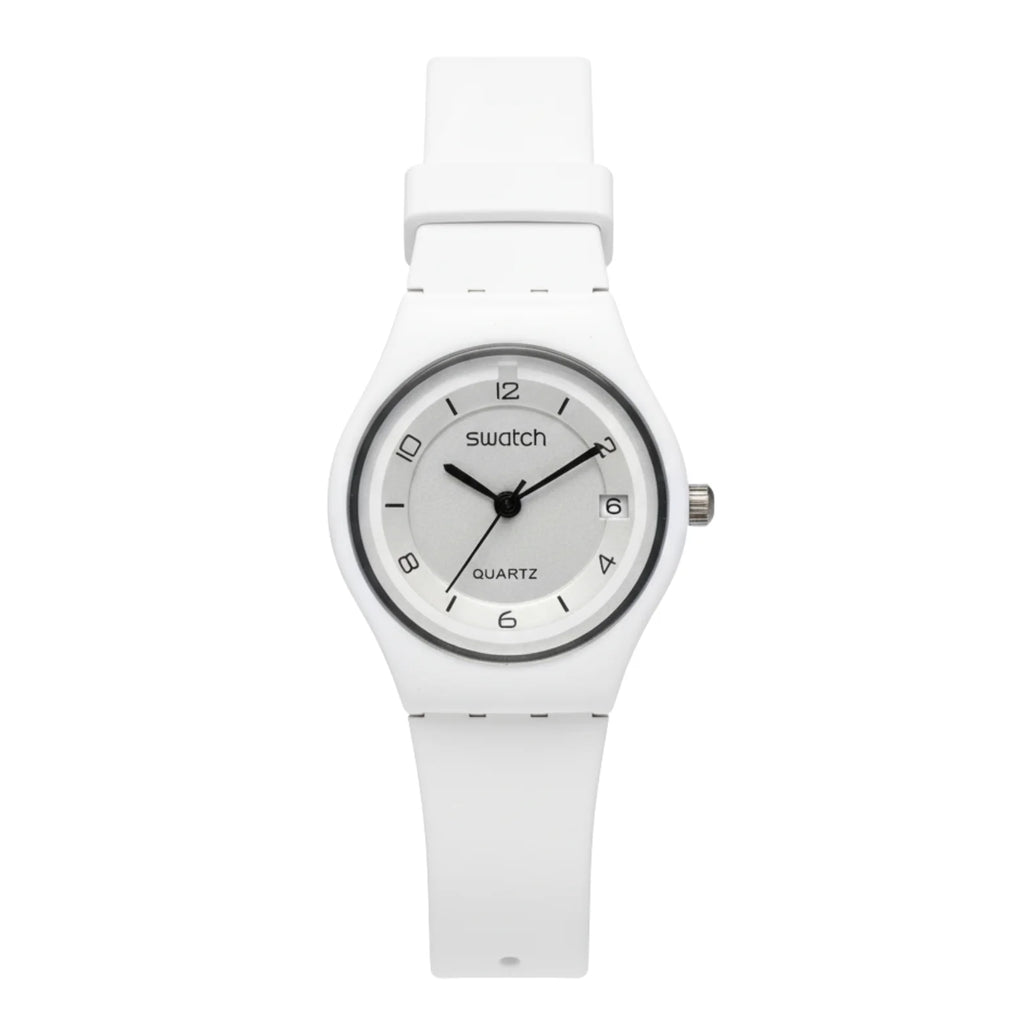 Montre Femme Swatch 3162 Sport Blanche – Élégance Pure &amp; Style Intemporel 26–28mm