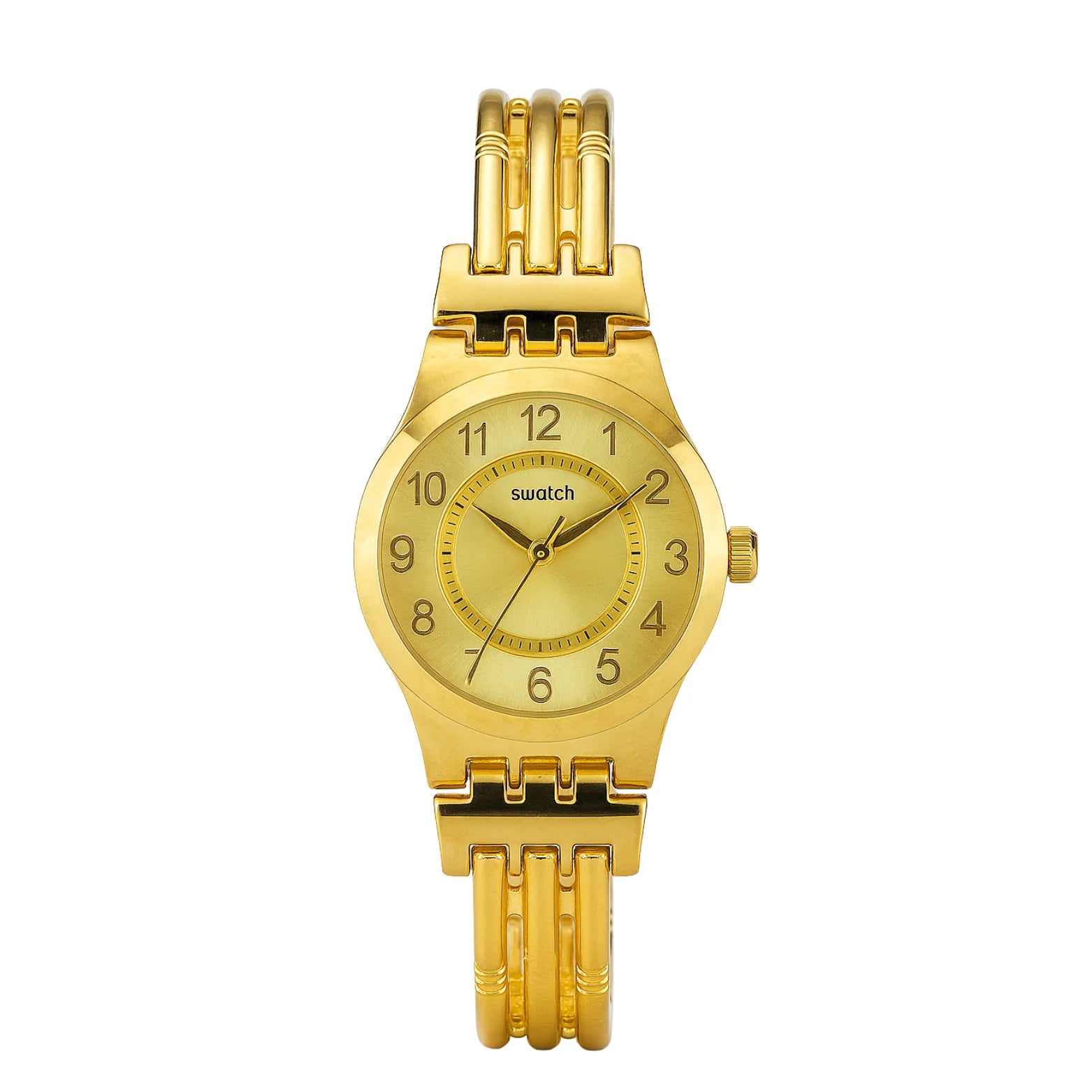 Montre Femme Swatch Dorée Élégante