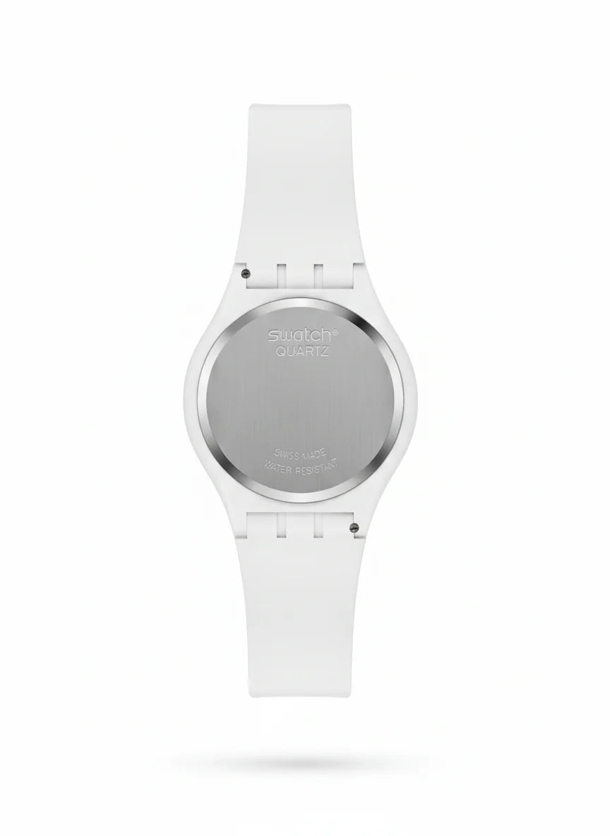 Montre Femme Swatch 3162 Sport Blanche – Élégance Pure &amp; Style Intemporel 26–28mm