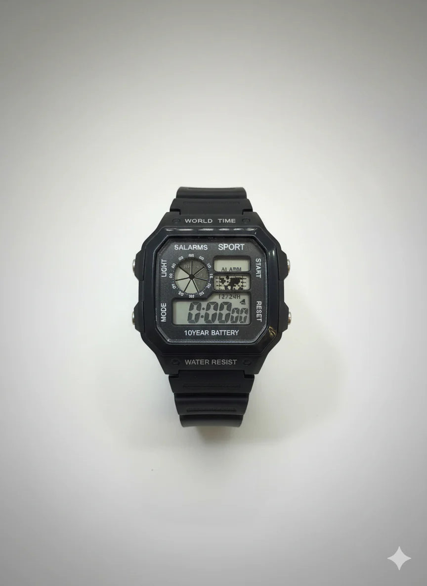 Casio AE-1200WH – Montre Digitale Homme “Casio Royale” au Style Rétro et Multifonction