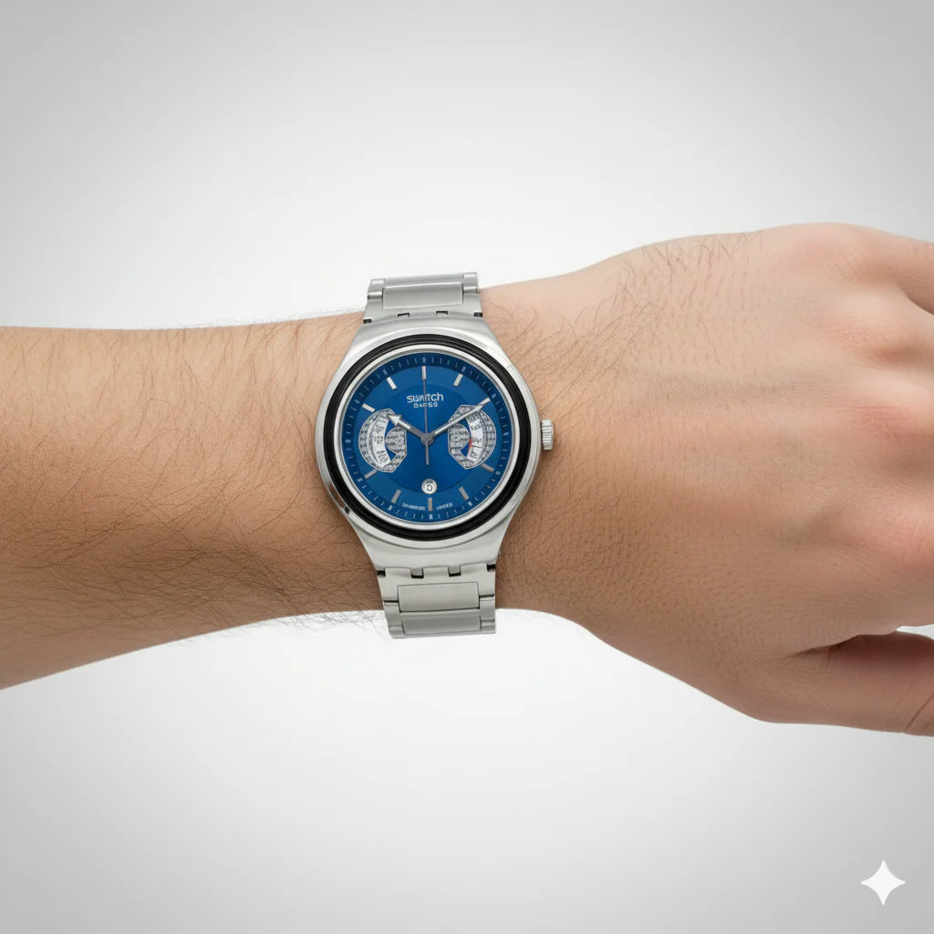 Montre Homme Swatch Irony Chrono Cadran bleu - YVS488G