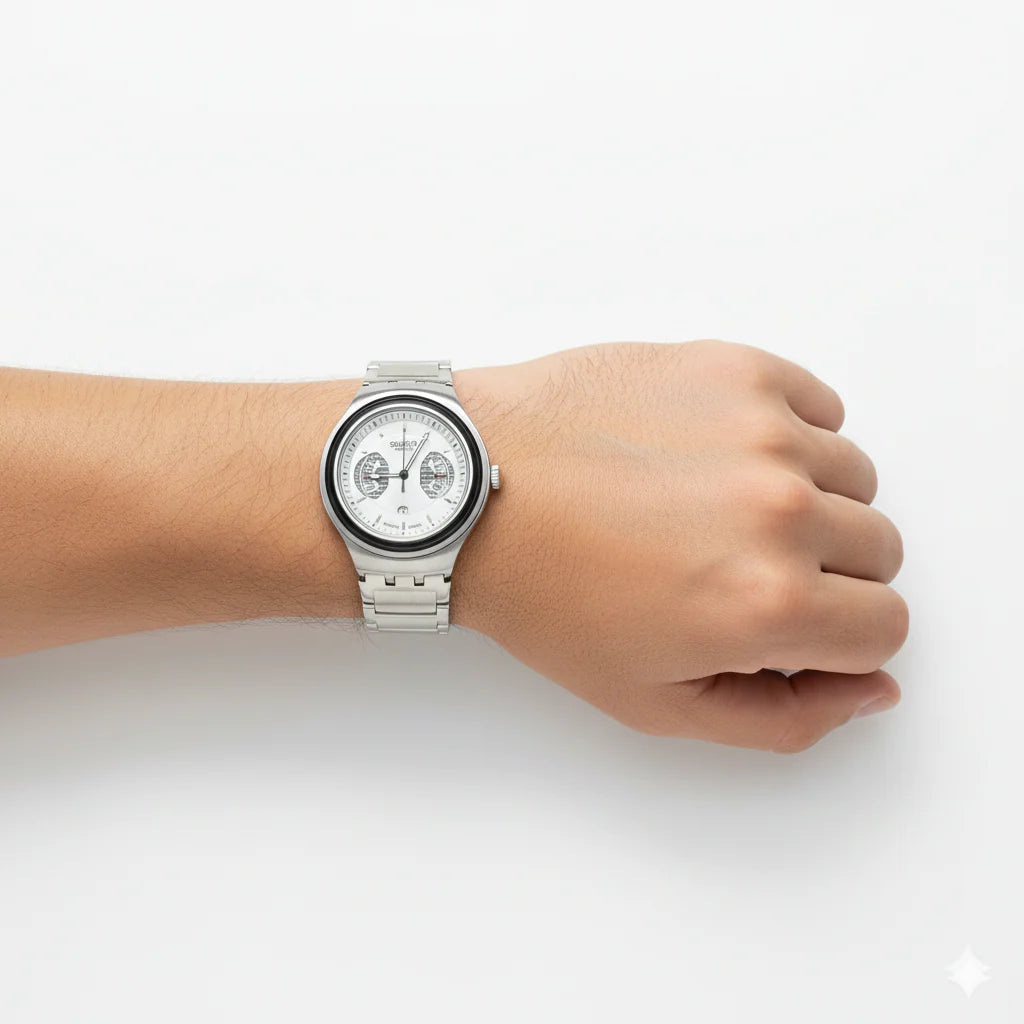 Montre Homme Swatch Irony Chrono Cadran blanc - YVS488G